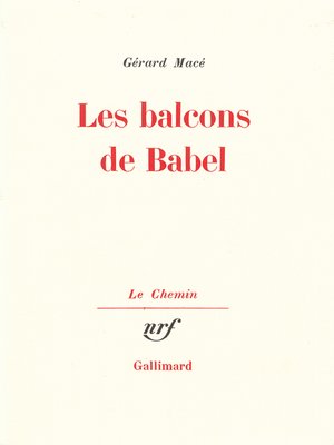 cover image of Les balcons de Babel